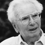 Portrait of austrian psychologist Viktor Frankl, Photograph, 1994